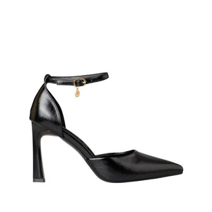 Envie Ankle-Strap Heels with Gold Charm