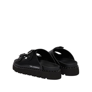 Karl Lagerfeld Double Buckle Platform Slide