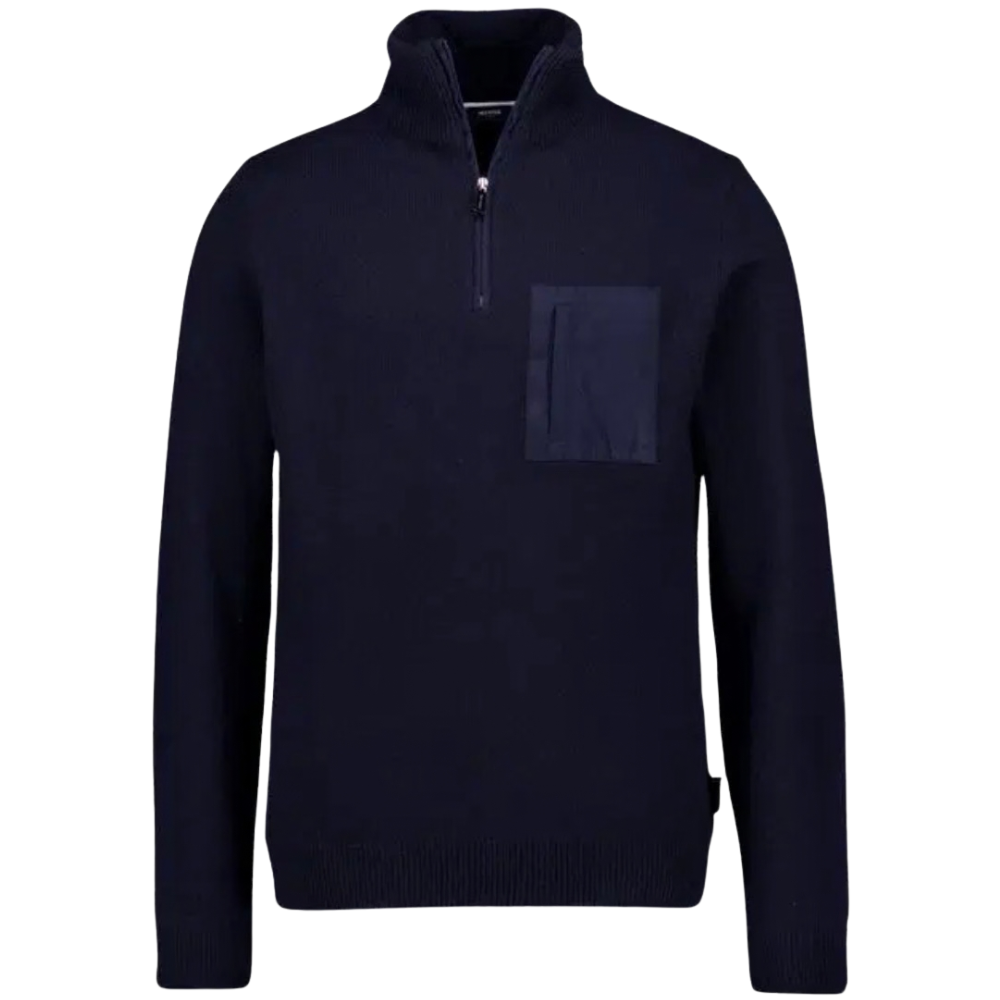Hechter Paris Quarter-Zip Sweater with Chest Pocket