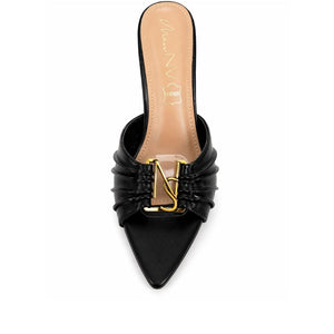 Envie Pleated Mule Heels