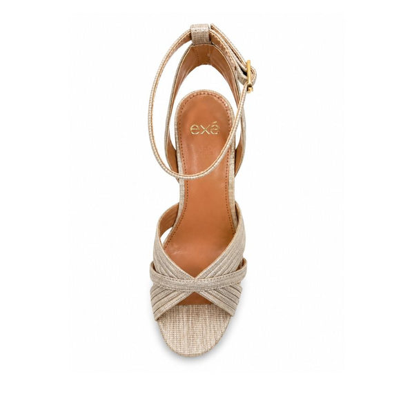 Exe Woven Platform Heel Sandals