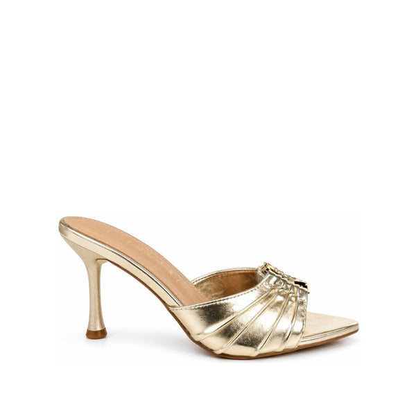 Envie Pleated Mule Heels