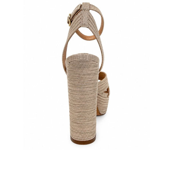 Exe Woven Platform Heel Sandals