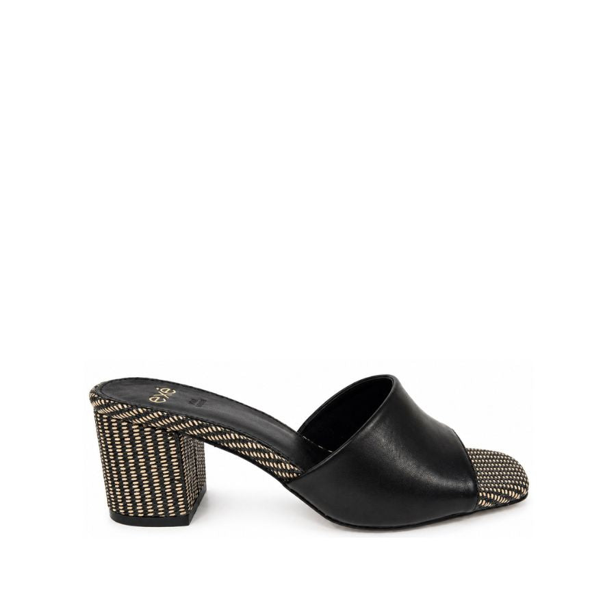 Exe Woven Block Heel Mules