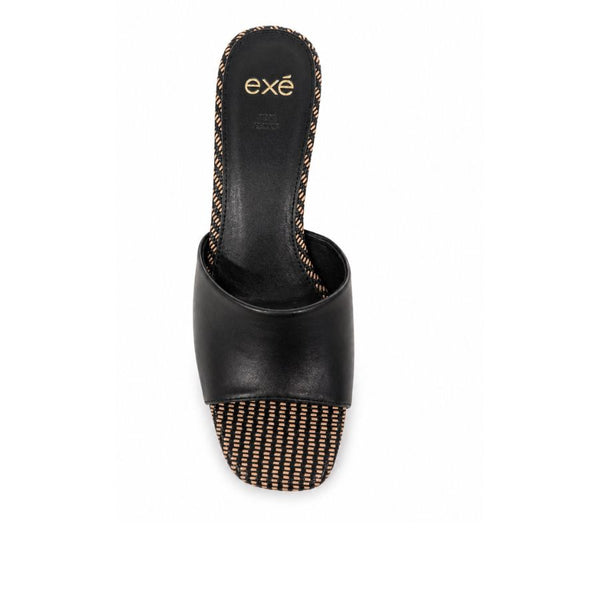 Exe Woven Block Heel Mules