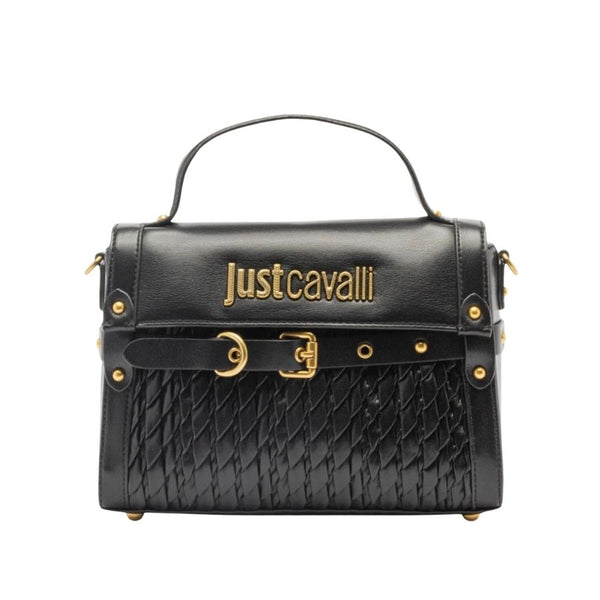 Just Cavalli Woven Detail Top Handle Bag
