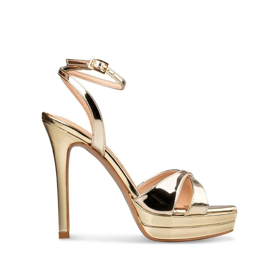 Envie Gold Platform High Heel Sandals
