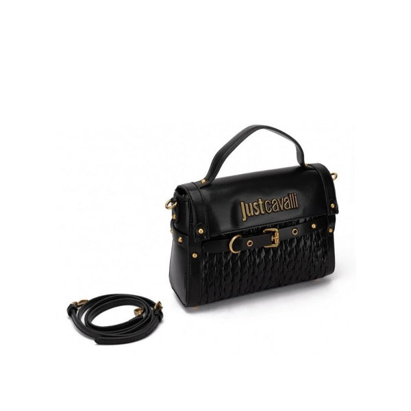 Just Cavalli Woven Detail Top Handle Bag