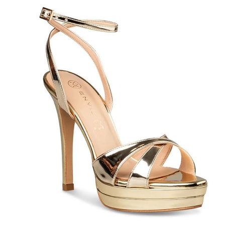 Envie Gold Platform High Heel Sandals