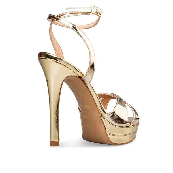 Envie Gold Platform High Heel Sandals