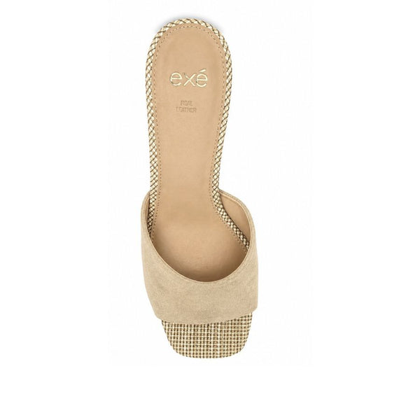 Exe Woven Block Heel Mules