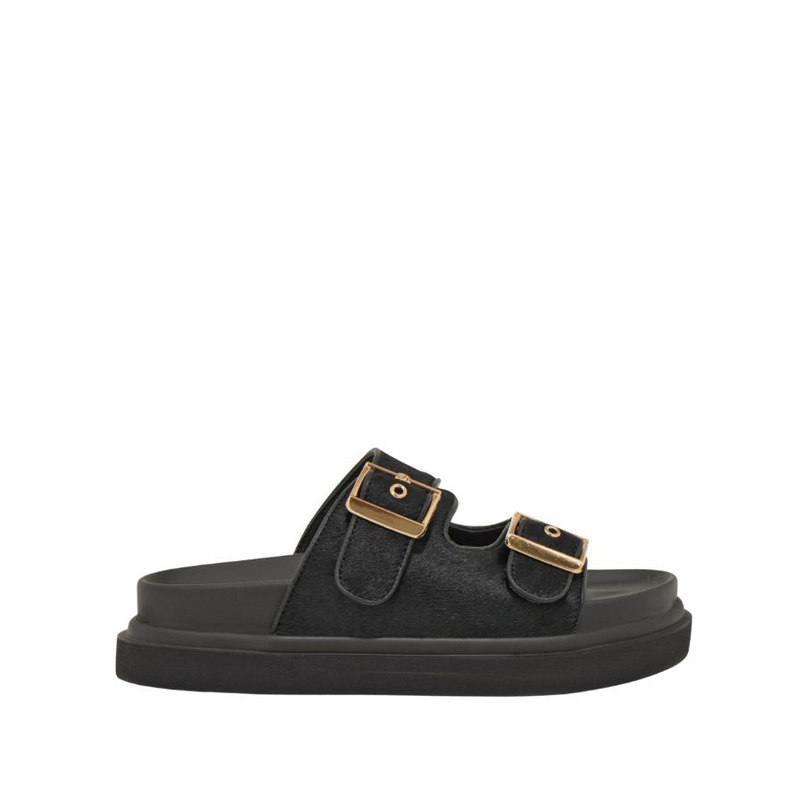 Exe Double-Buckle Slide Sandals