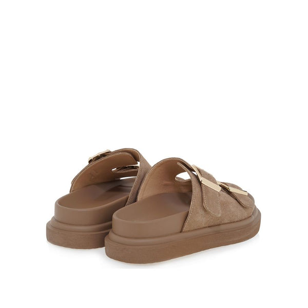 Exe Double-Buckle Slide Sandals