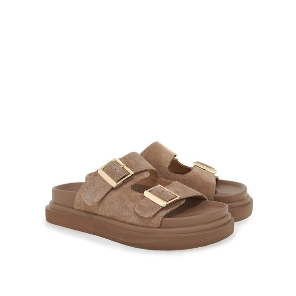 Exe Double-Buckle Slide Sandals