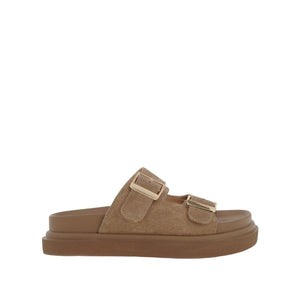 Exe Double-Buckle Slide Sandals