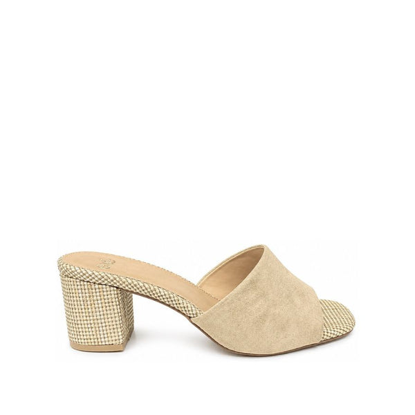 Exe Woven Block Heel Mules