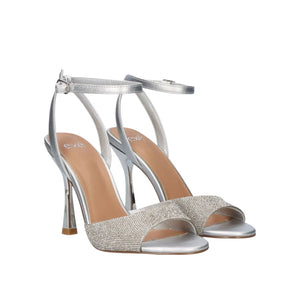 Exe Rhinestone Strap Heel Sandals