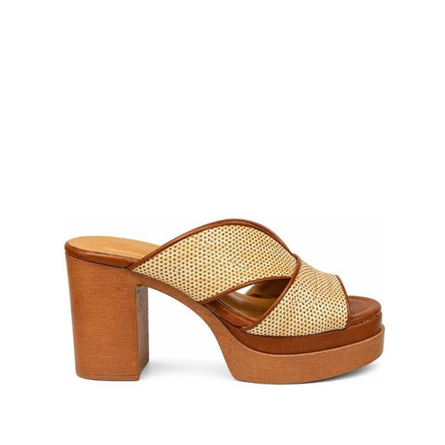 Envie Woven Platform Mule Sandals