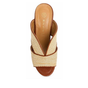 Envie Woven Platform Mule Sandals