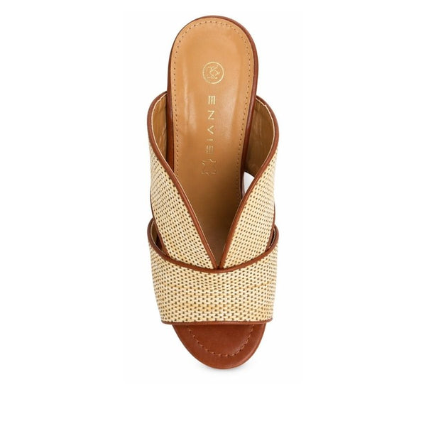 Envie Woven Platform Mule Sandals
