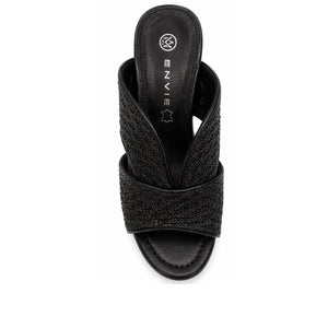 Envie Woven Platform Mule Sandals