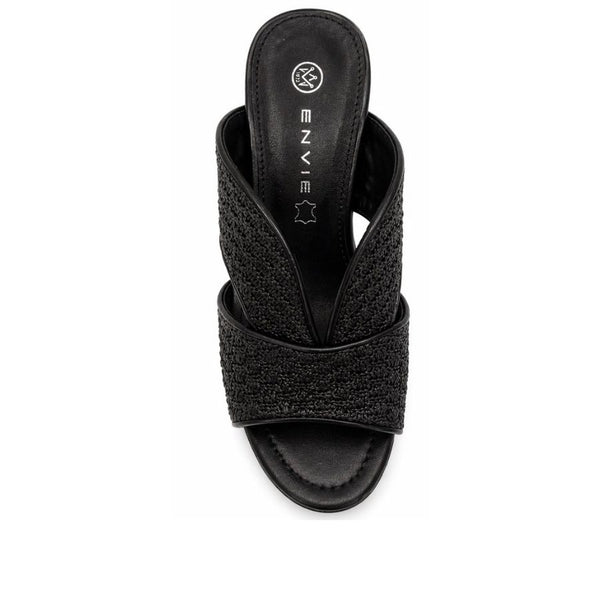Envie Woven Platform Mule Sandals
