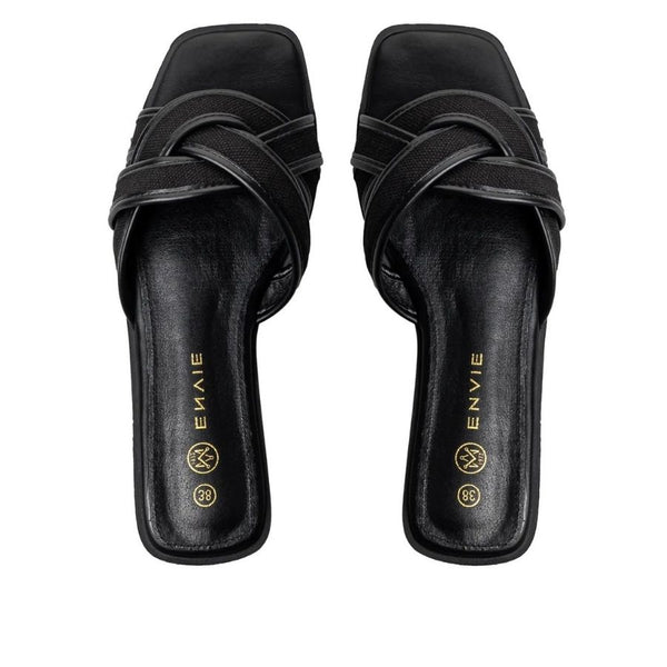 Envie Cross Strap Slide Sandals