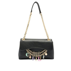 Just Cavalli Black Charm Chain Bag