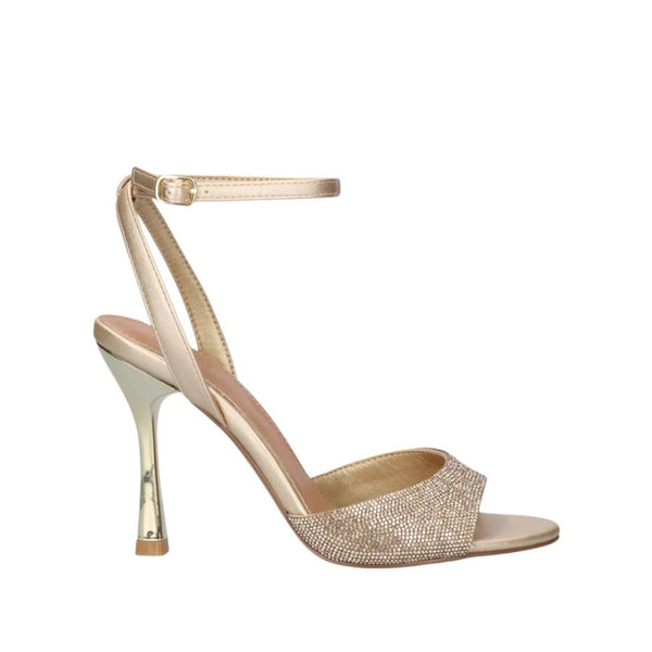 Exe Rhinestone Strap Heel Sandals