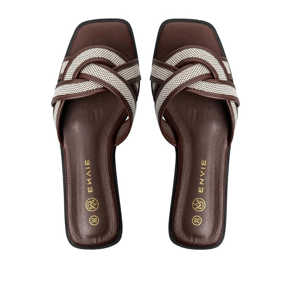 Envie Cross Strap Slide Sandals