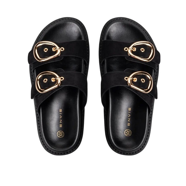 Envie Double Buckle Slide Sandals