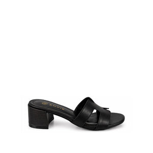 Envie Double Strap Block Heel Mules