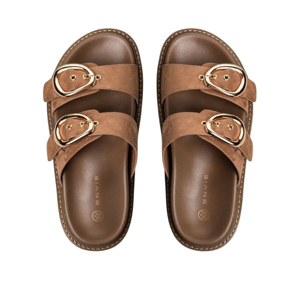 Envie Double Buckle Slide Sandals