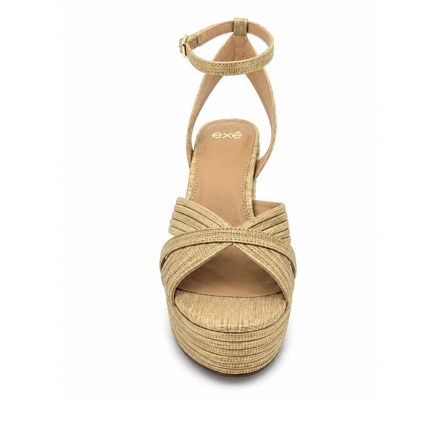 Exe Woven Platform Heel Sandals
