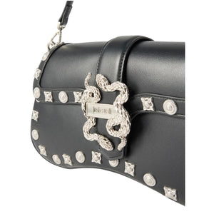 Just Cavalli Snake Buckle Studded Bag