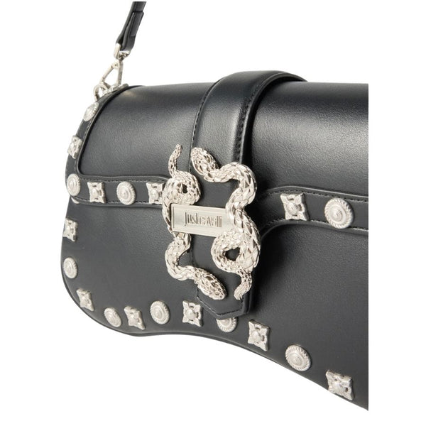 Just Cavalli Snake Buckle Studded Bag