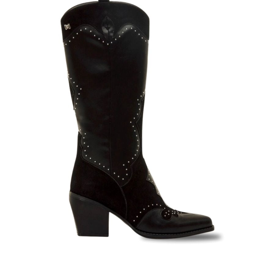 Mariamare Western Cowboy With Studded Details - Black