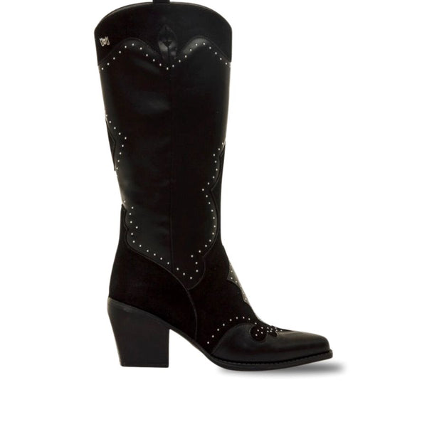 Mariamare Western Cowboy With Studded Details - Black