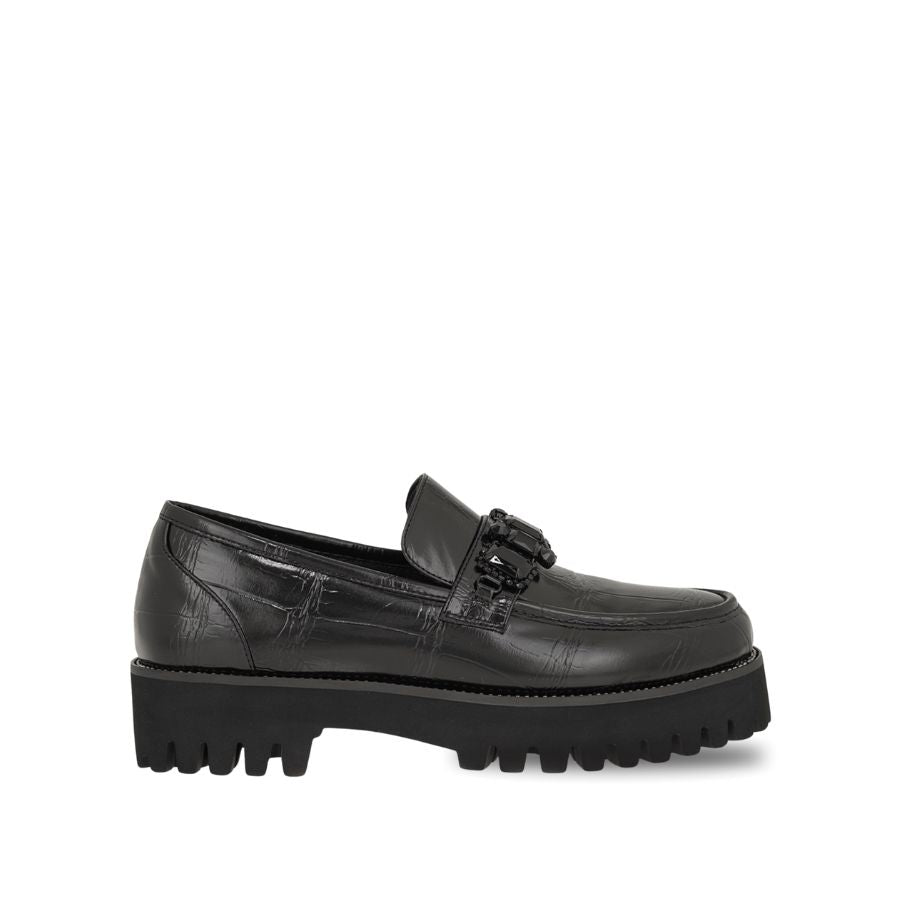 Exe Chunky Loafers With Jewel Detail - Black
