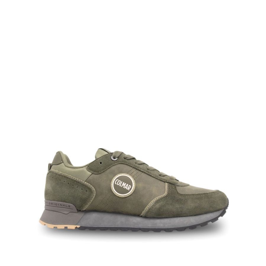 Colmar Suede Sneakers - Military Green | Warm Grey