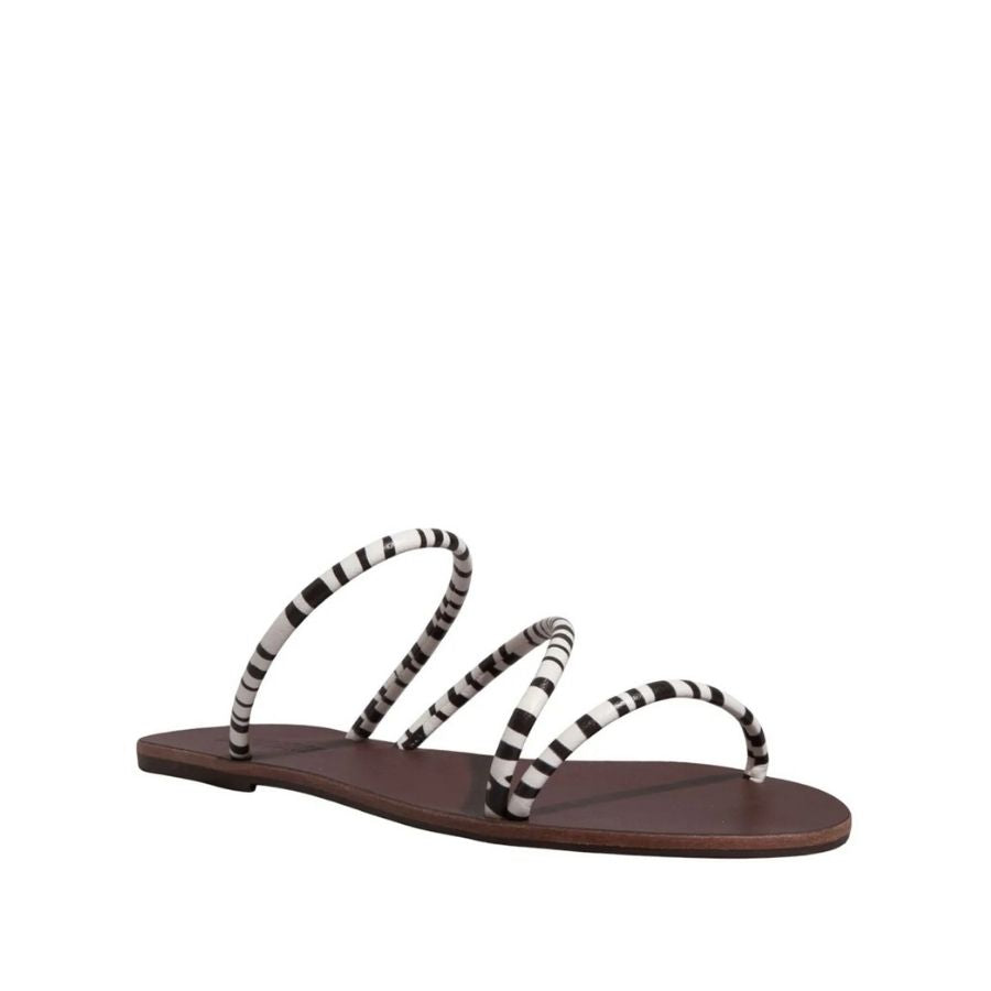 Santa Lolla Zebra Animal Print Flat Sandal – Thin Straps