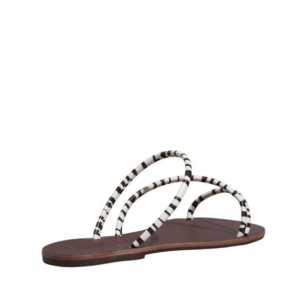 Santa Lolla Zebra Animal Print Flat Sandal – Thin Straps