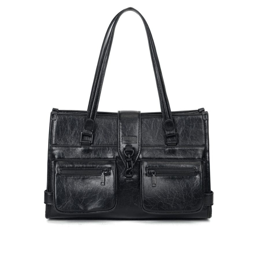 Santa Lolla Rustic-Texture Shoulder Bag