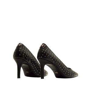 Mariamare Studded Pointed-Toe Heels - Black