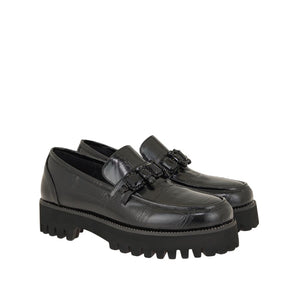 Exe Chunky Loafers With Jewel Detail - Black