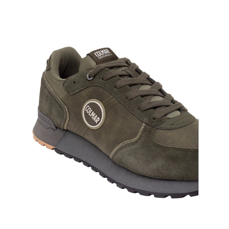 Colmar Suede Sneakers - Military Green | Warm Grey