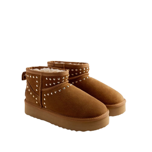 Gioseppo Studded Australian-Style Suede Boots
