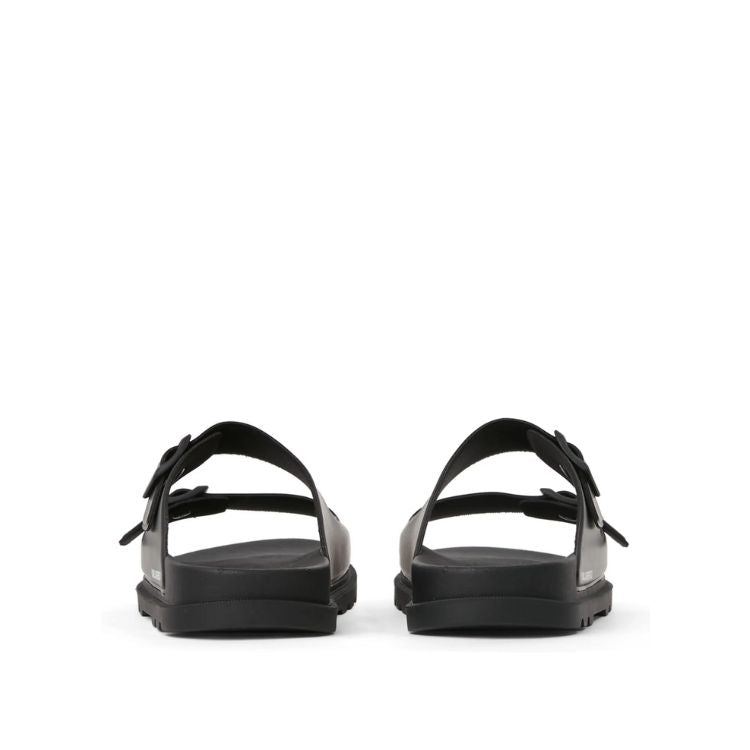 Karl Lagerfeld Signature Double Buckle Slides Men - Black
