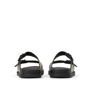 Karl Lagerfeld Signature Double Buckle Slides Men - Black