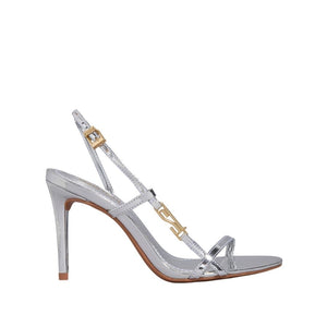 Santa Lolla Silver Metallic High-Heel Sandals
